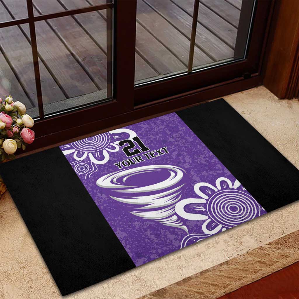 Hobart Hurricanes Custom Rubber Doormat Minimalism Aboriginal