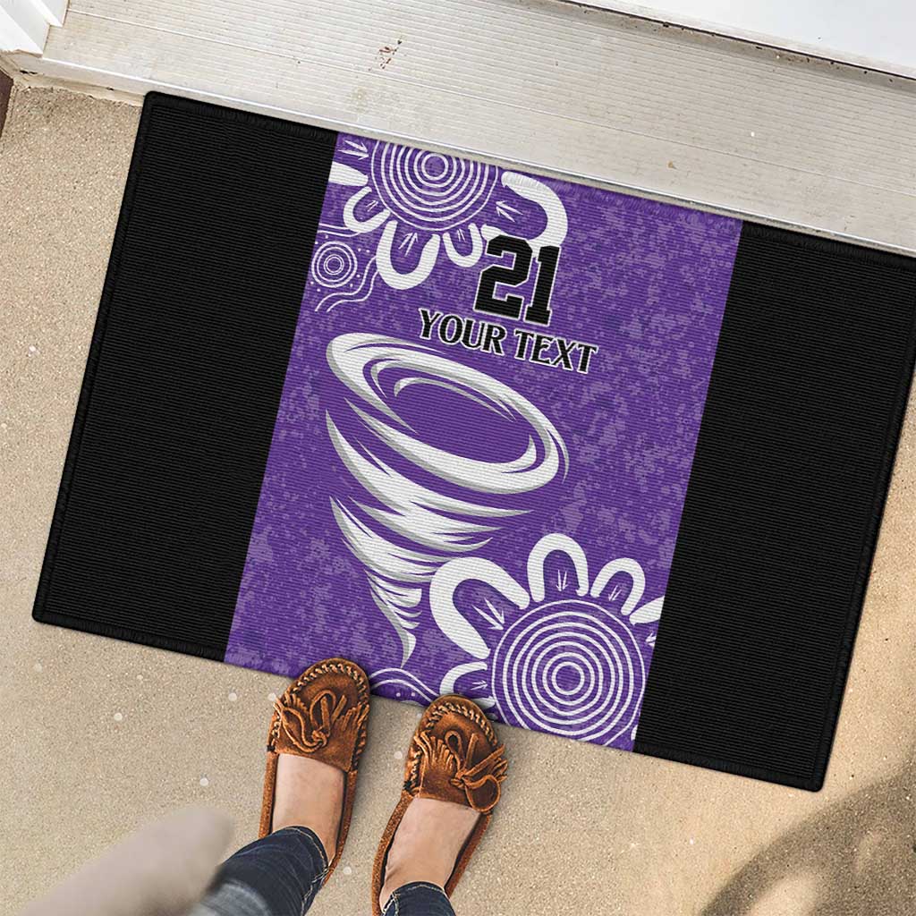 Hobart Hurricanes Custom Rubber Doormat Minimalism Aboriginal
