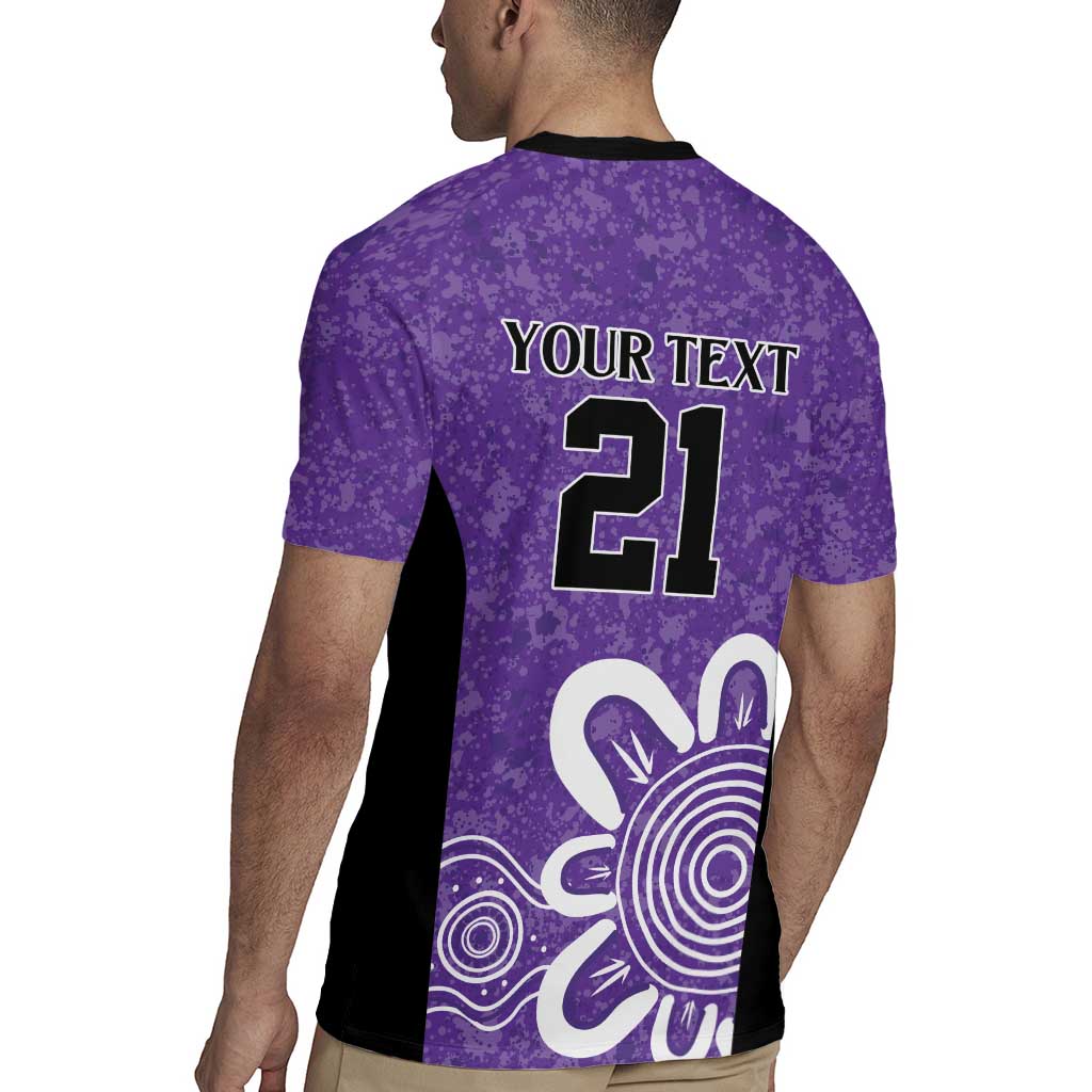 Hobart Hurricanes Custom Rugby Jersey Minimalism Aboriginal