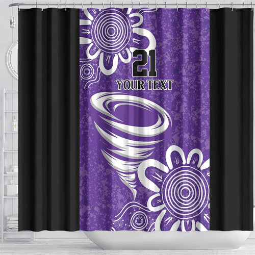 Hobart Hurricanes Custom Shower Curtain Minimalism Aboriginal