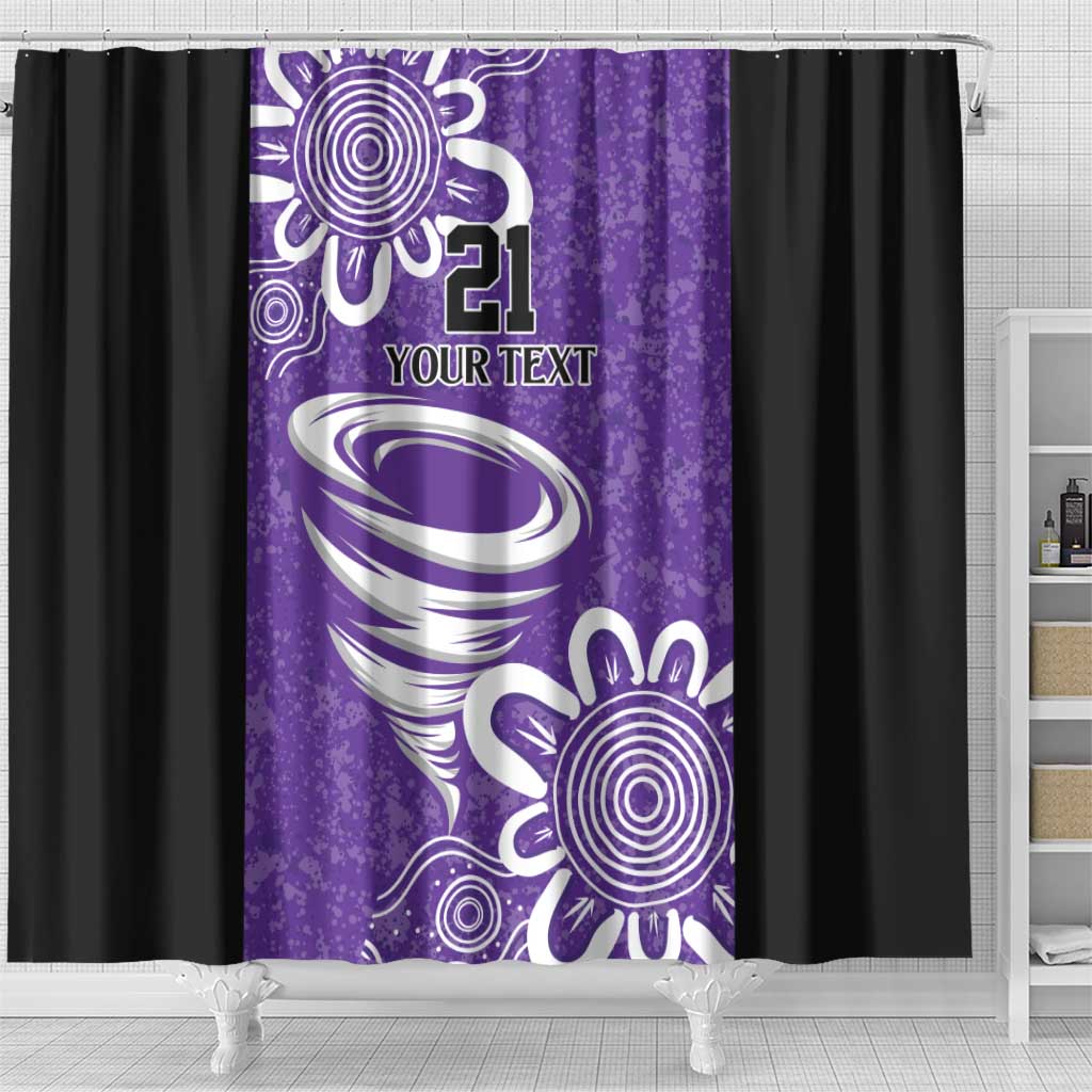 Hobart Hurricanes Custom Shower Curtain Minimalism Aboriginal