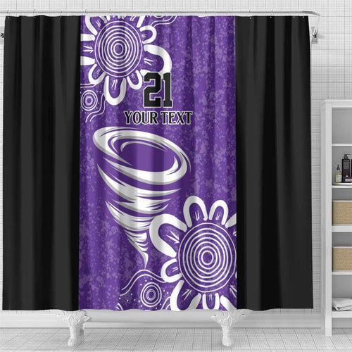 Hobart Hurricanes Custom Shower Curtain Minimalism Aboriginal