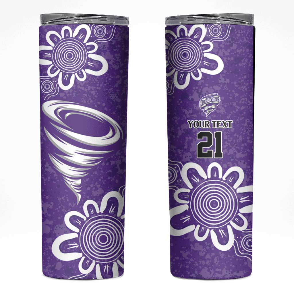 Hobart Hurricanes Custom Skinny Tumbler Minimalism Aboriginal