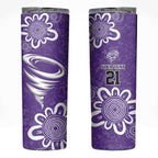 Hobart Hurricanes Custom Skinny Tumbler Minimalism Aboriginal