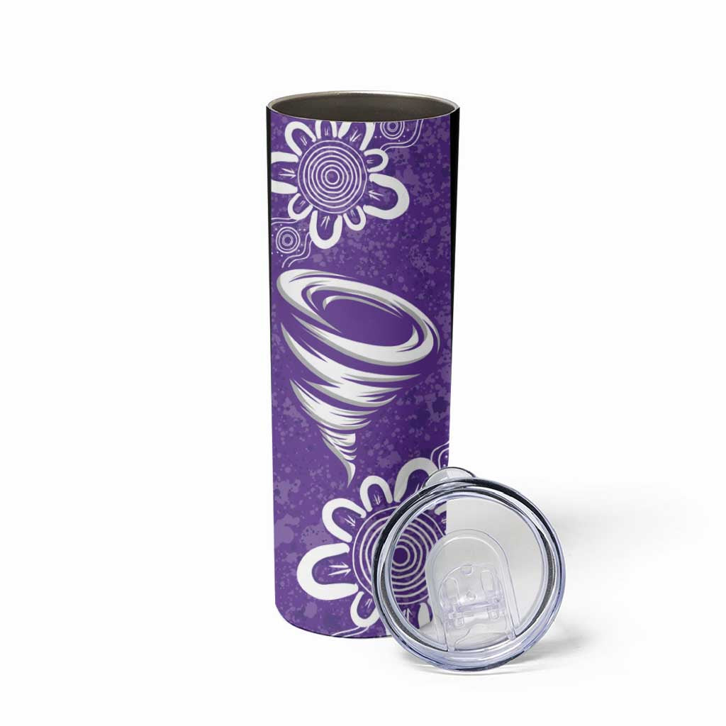 Hobart Hurricanes Custom Skinny Tumbler Minimalism Aboriginal