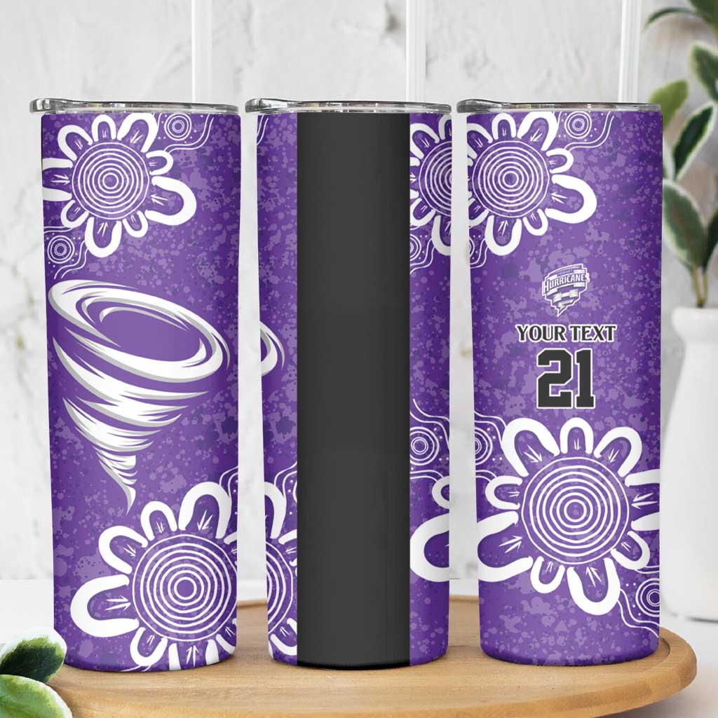 Hobart Hurricanes Custom Skinny Tumbler Minimalism Aboriginal