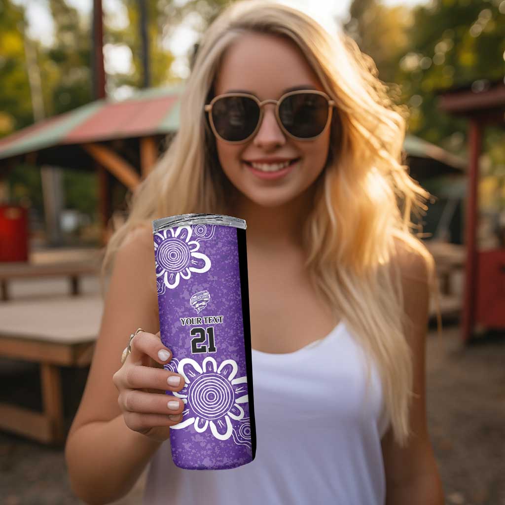 Hobart Hurricanes Custom Skinny Tumbler Minimalism Aboriginal