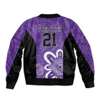 Hobart Hurricanes Custom Sleeve Zip Bomber Jacket Minimalism Aboriginal
