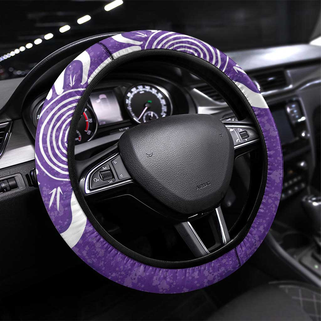 Hobart Hurricanes Steering Wheel Cover Minimalism Aboriginal