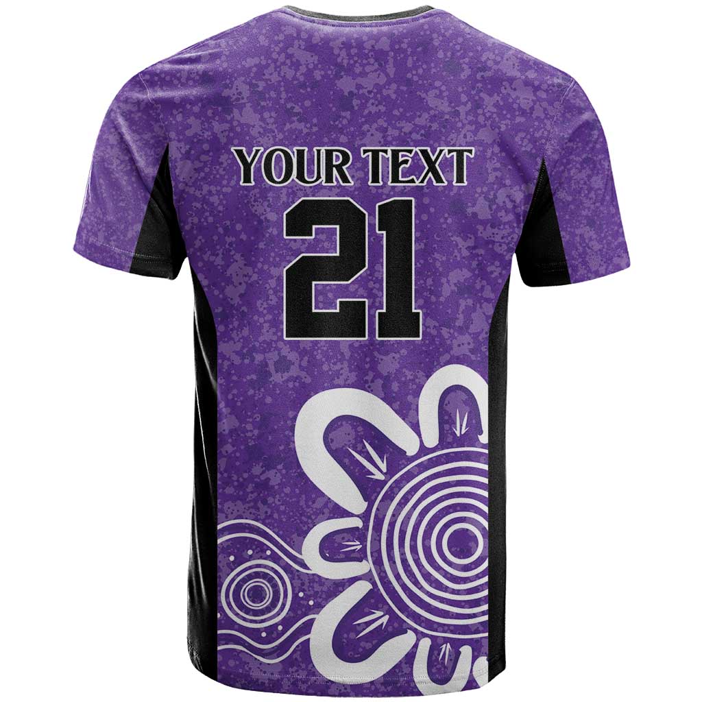 Hobart Hurricanes Custom T Shirt Minimalism Aboriginal