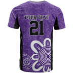 Hobart Hurricanes Custom T Shirt Minimalism Aboriginal