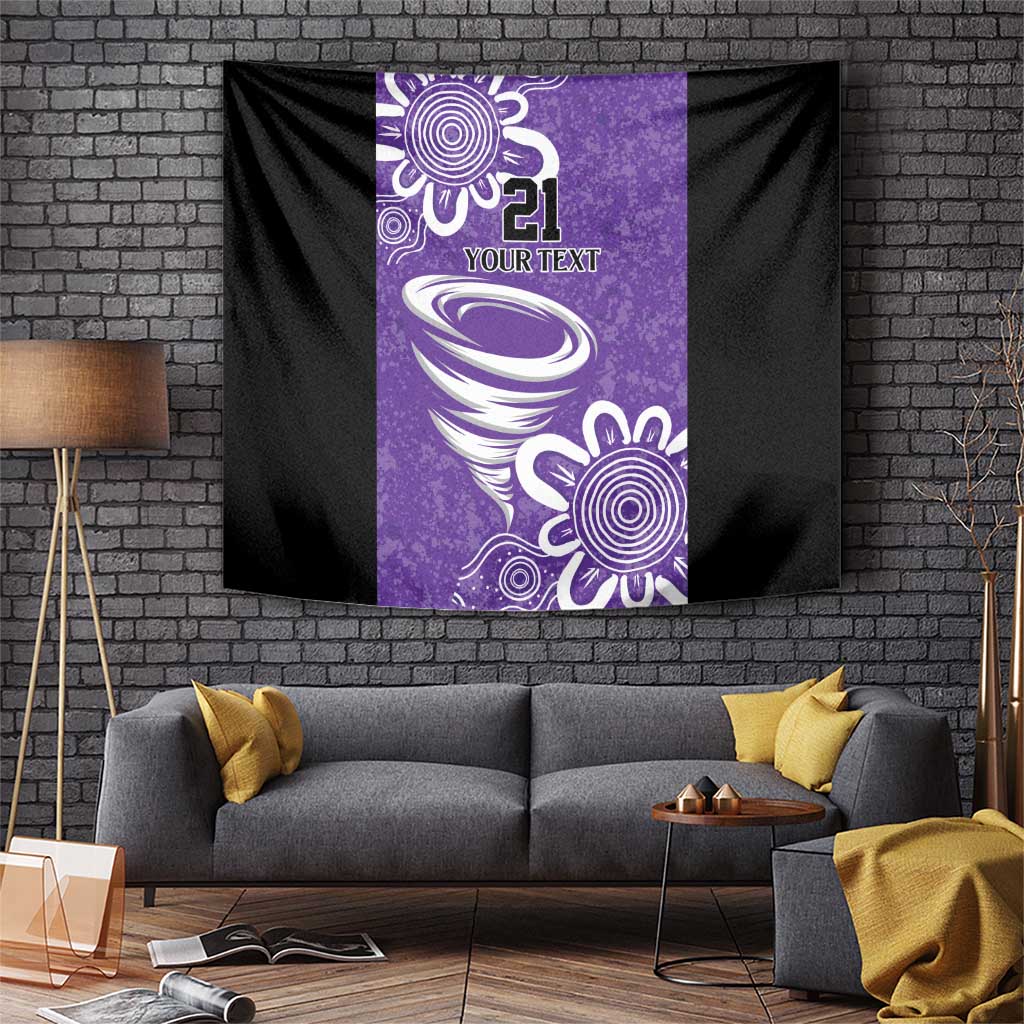 Hobart Hurricanes Custom Tapestry Minimalism Aboriginal