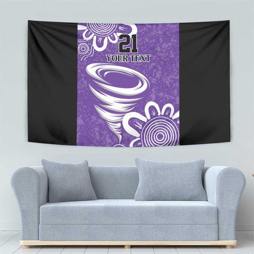 Hobart Hurricanes Custom Tapestry Minimalism Aboriginal