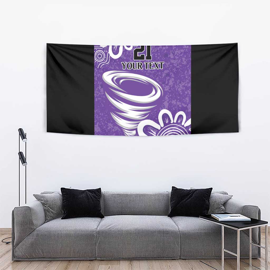 Hobart Hurricanes Custom Tapestry Minimalism Aboriginal