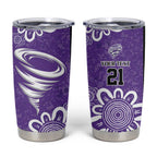 Hobart Hurricanes Custom Tumbler Cup Minimalism Aboriginal
