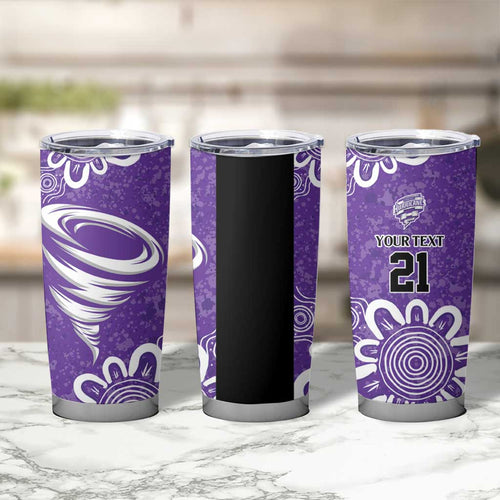 Hobart Hurricanes Custom Tumbler Cup Minimalism Aboriginal