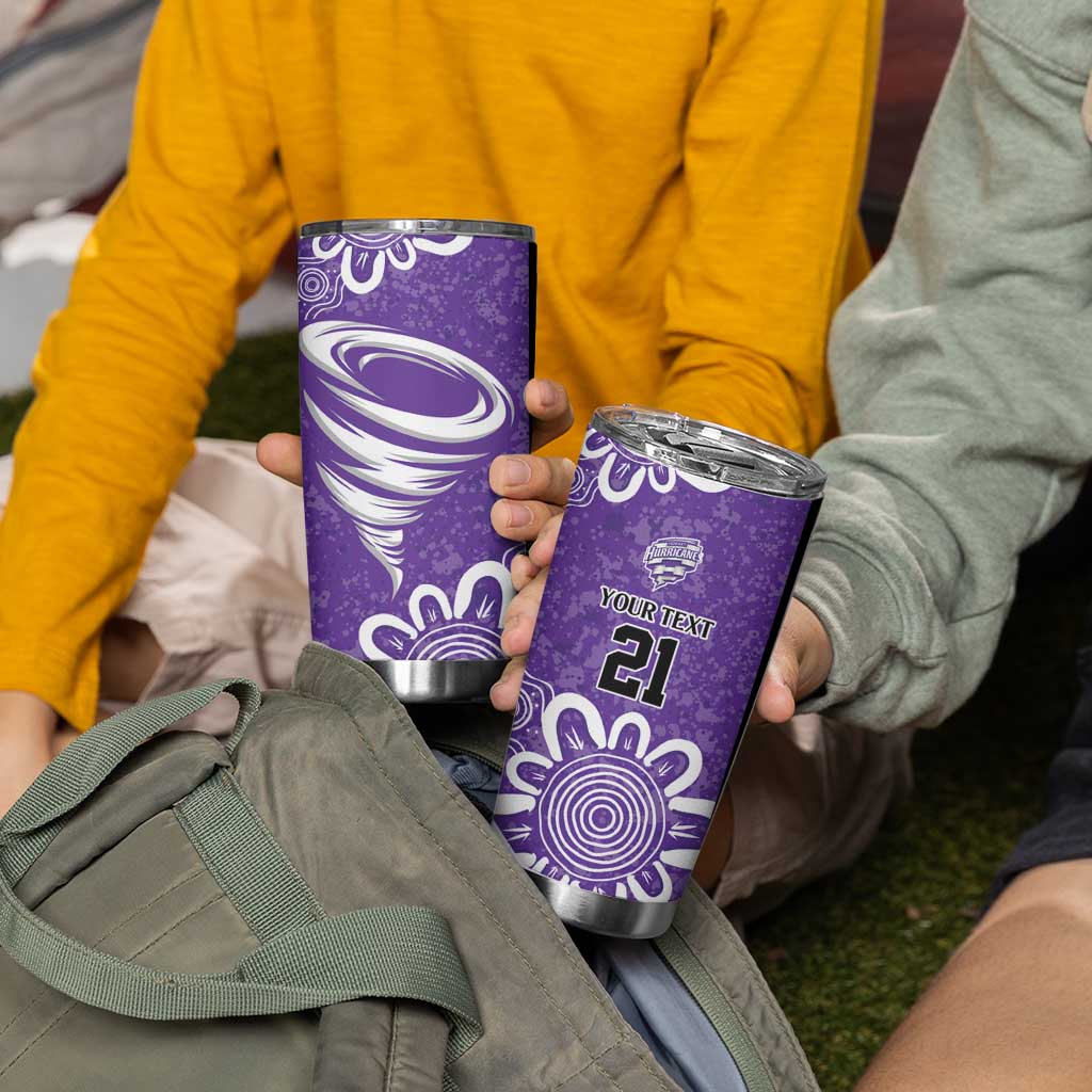 Hobart Hurricanes Custom Tumbler Cup Minimalism Aboriginal
