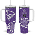 Hobart Hurricanes Custom Tumbler With Handle Minimalism Aboriginal
