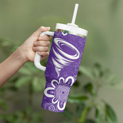 Hobart Hurricanes Custom Tumbler With Handle Minimalism Aboriginal
