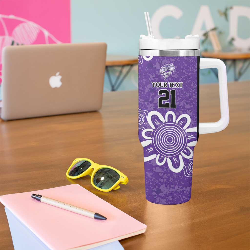Hobart Hurricanes Custom Tumbler With Handle Minimalism Aboriginal
