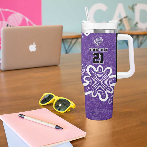 Hobart Hurricanes Custom Tumbler With Handle Minimalism Aboriginal