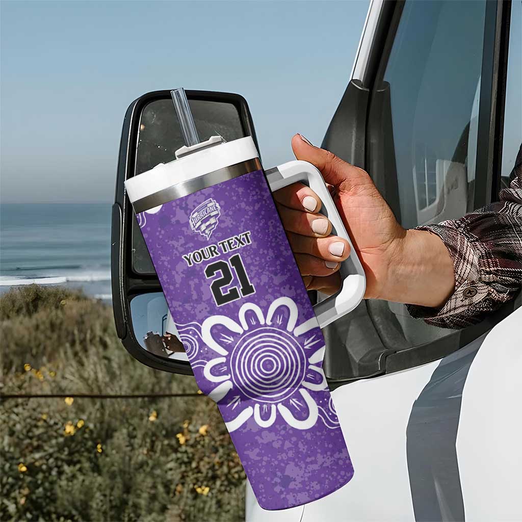 Hobart Hurricanes Custom Tumbler With Handle Minimalism Aboriginal