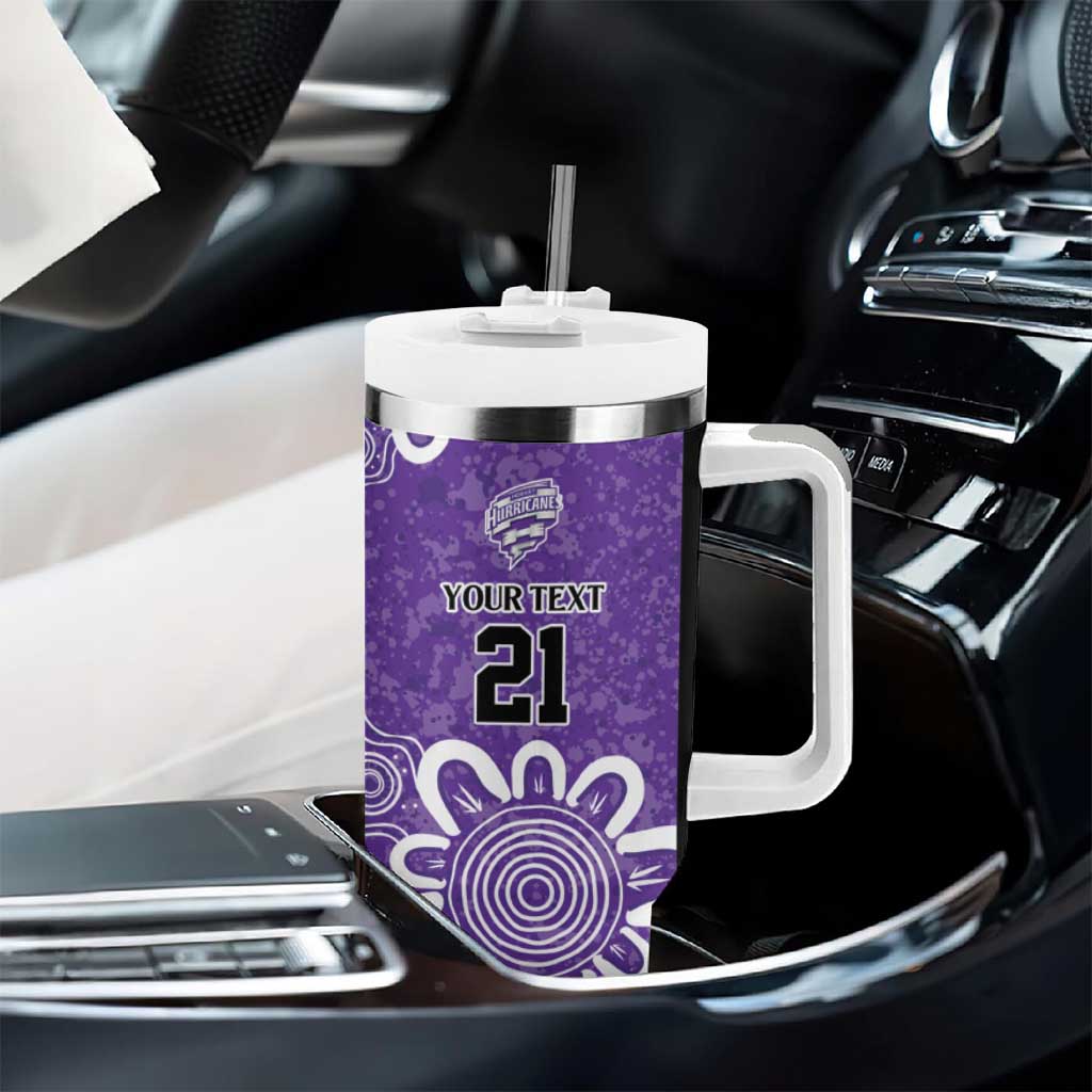 Hobart Hurricanes Custom Tumbler With Handle Minimalism Aboriginal