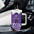 Hobart Hurricanes Custom Tumbler With Handle Minimalism Aboriginal