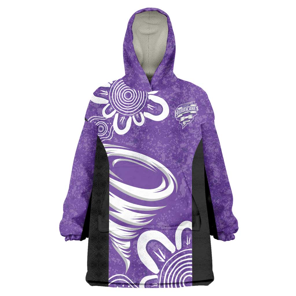 Hobart Hurricanes Custom Wearable Blanket Hoodie Minimalism Aboriginal