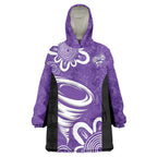 Hobart Hurricanes Custom Wearable Blanket Hoodie Minimalism Aboriginal