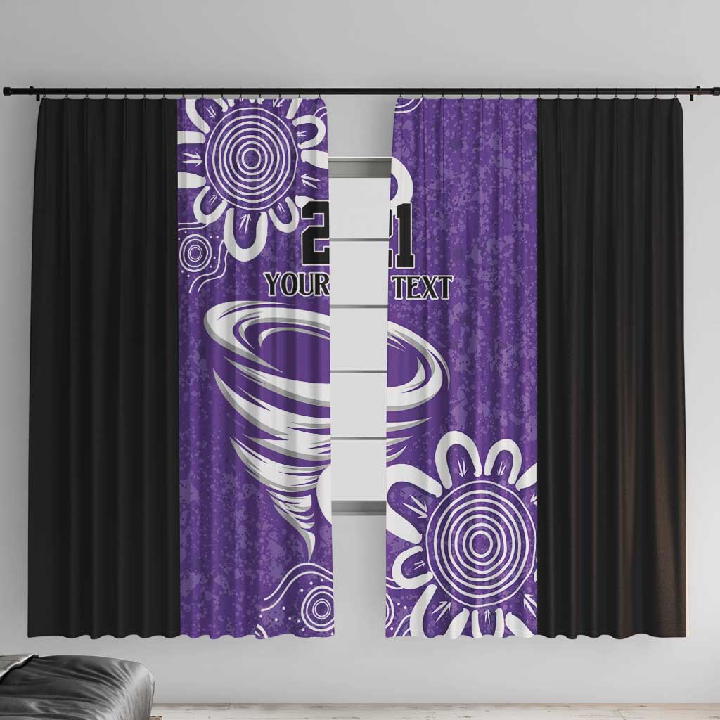 Hobart Hurricanes Custom Window Curtain Minimalism Aboriginal