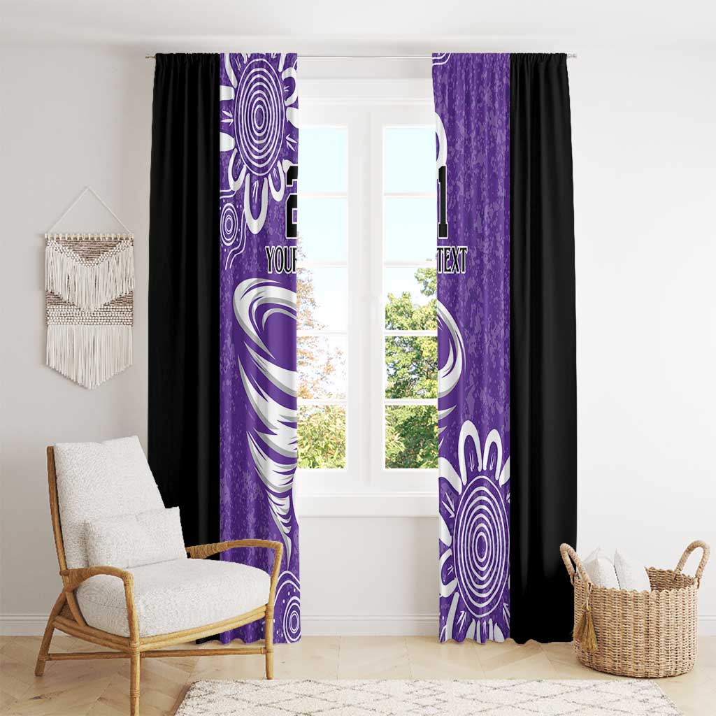 Hobart Hurricanes Custom Window Curtain Minimalism Aboriginal