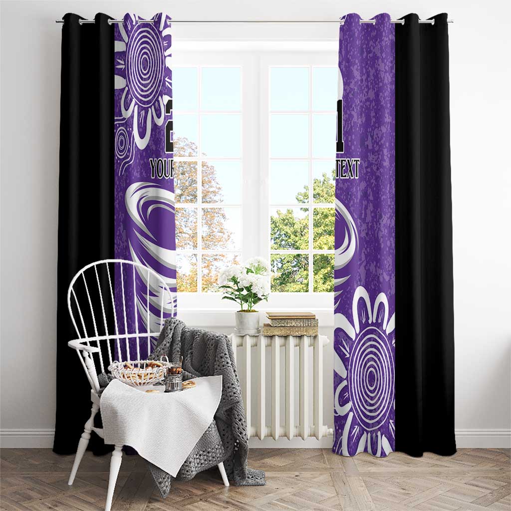Hobart Hurricanes Custom Window Curtain Minimalism Aboriginal
