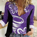 Hobart Hurricanes Custom Women Casual Shirt Minimalism Aboriginal