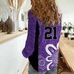 Hobart Hurricanes Custom Women Casual Shirt Minimalism Aboriginal