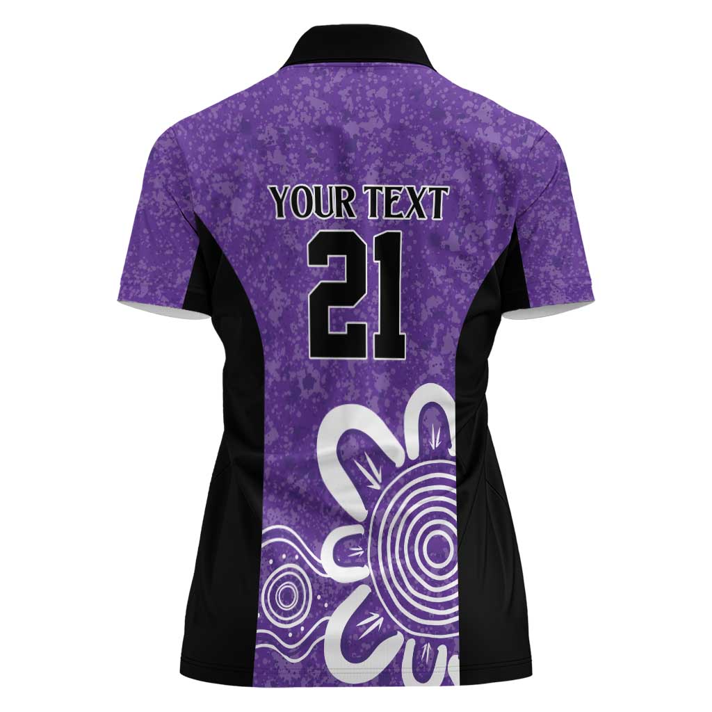 Hobart Hurricanes Custom Women Polo Shirt Minimalism Aboriginal