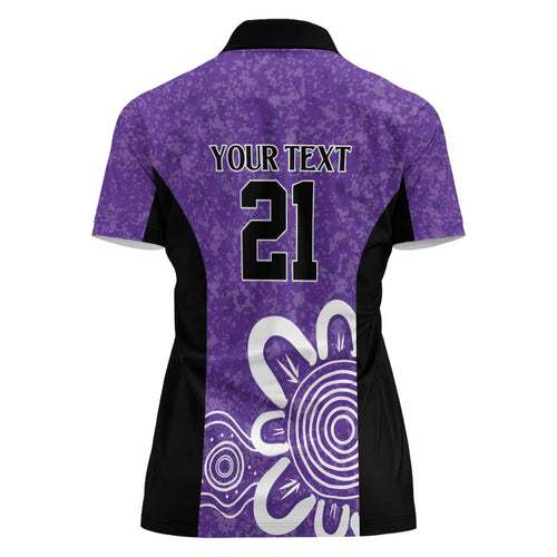 Hobart Hurricanes Custom Women Polo Shirt Minimalism Aboriginal