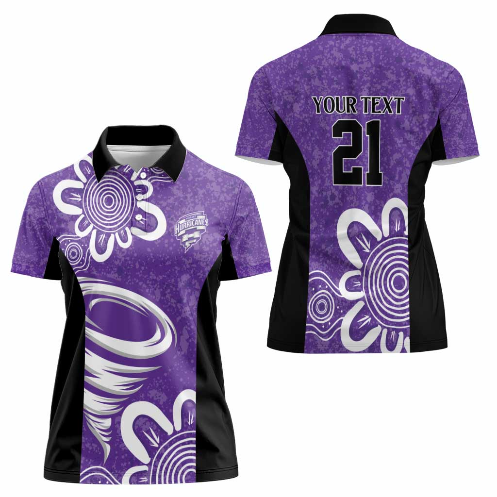 Hobart Hurricanes Custom Women Polo Shirt Minimalism Aboriginal
