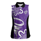 Hobart Hurricanes Custom Women Sleeveless Polo Shirt Minimalism Aboriginal