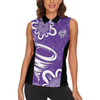 Hobart Hurricanes Custom Women Sleeveless Polo Shirt Minimalism Aboriginal