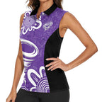 Hobart Hurricanes Custom Women Sleeveless Polo Shirt Minimalism Aboriginal