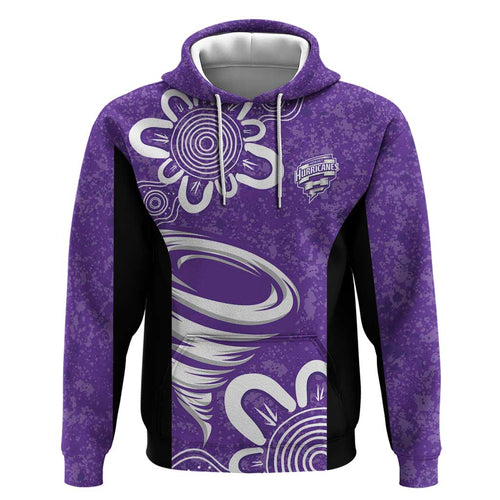Hobart Hurricanes Custom Zip Hoodie Minimalism Aboriginal