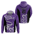 Hobart Hurricanes Custom Zip Hoodie Minimalism Aboriginal