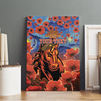 Personalised Broncos Rugby ANZAC Canvas Wall Art Starry Night and Field of Poppies