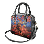Personalised Broncos Rugby ANZAC Shoulder Handbag Starry Night and Field of Poppies