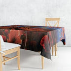 Personalised Broncos Rugby ANZAC Tablecloth Starry Night and Field of Poppies