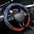 Cowboys Rugby ANZAC Steering Wheel Cover Starry Night and Field of Poppies