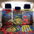 Personalised Eels Rugby ANZAC Back Car Seat Cover Starry Night and Field of Poppies