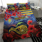 Personalised Eels Rugby ANZAC Bedding Set Starry Night and Field of Poppies