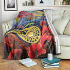 Personalised Eels Rugby ANZAC Blanket Starry Night and Field of Poppies